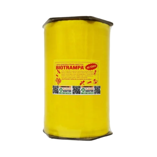 BANDA-ADHESIVA-PARA-INSECTOS-VOLADORES-TREPADORES-Y-ROEDORES-BIOTRAMPA-COLOR-AMARILLO-DE-200-MTS