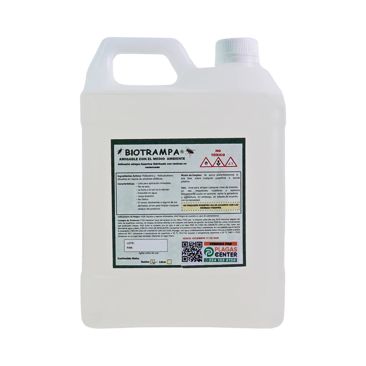 Biotrampa Líquida Adhesiva Atrapa Insectos 1 PEGANTE-LIQUIDO-PARA-MOSCAS-Y-ZANCUDOS-BIOTRAMPA-LIQUIDA