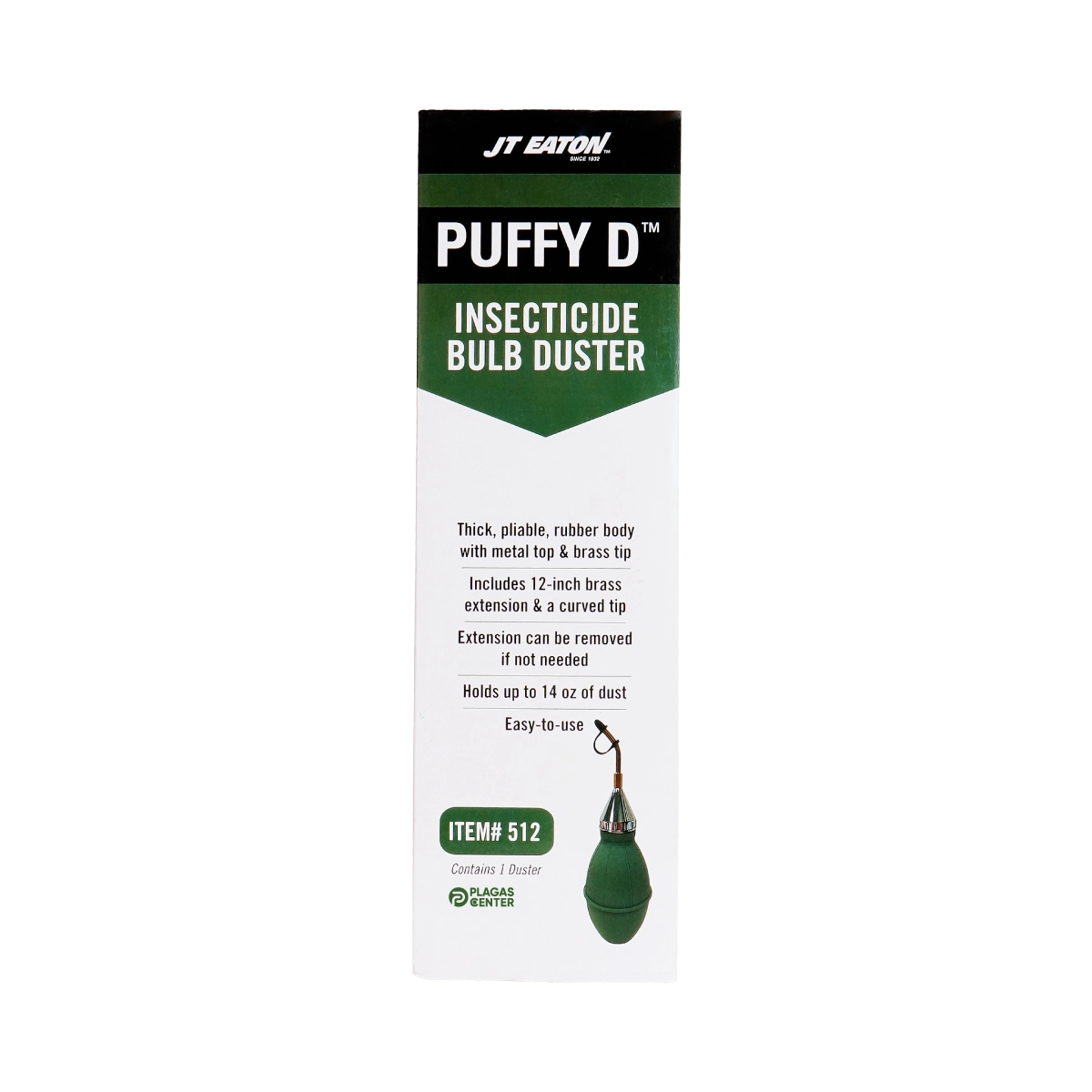 Insulfador insecticida Jt Eaton Puffy-D 4 ESPOLVOREADOR-O-POMO-INSUFLADOR-DE-INSECTICIDA-EN-POLVO-Insecticida-en-polvo-Puffy-D