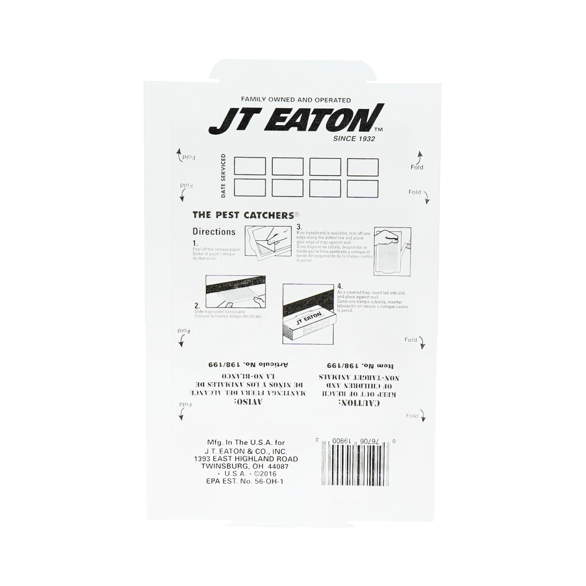 Lámina Pegamento para cucarachas y ratones Pest Catcher Jt Eaton 6 LAMINA-DE-PEGAMENTO-PARA-RATAS-RATONES-E-INSECTOS-PEST-CATCHERS-JT-EATON