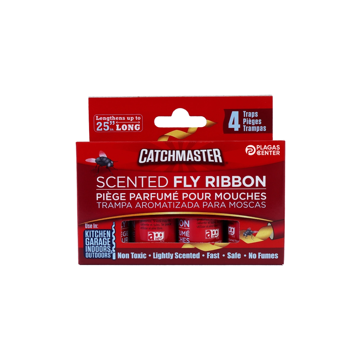 Combo Atrapa Moscas: Gold Stick + Fly Ribbon * 4 3 TRAMPA-DE-PEGAMENTO-PARA-MOSCAS-FLY-RIBBON-CAJA-DE-4-UNIDADES