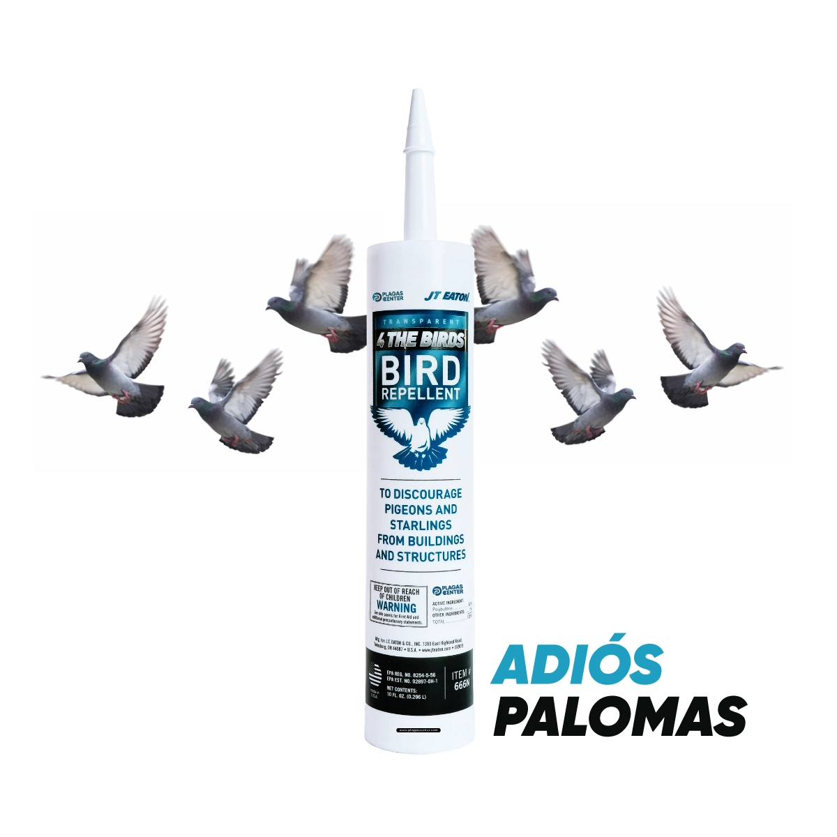Gel Repelente de Palomas y Aves 4 The Birds Jt Eaton Uso Exterior 1 repelente-aves-industrial